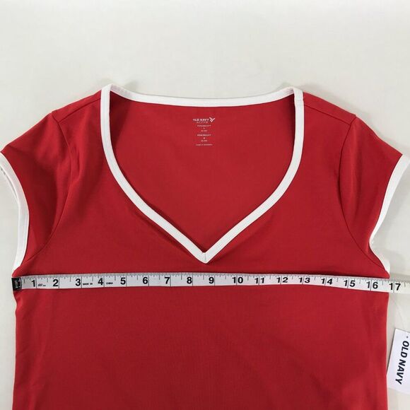 NEW Old Navy Active PowerSoft Ultra Crop Top Women's Large Coral Go-Dry Fitness - Picture 6 of 10